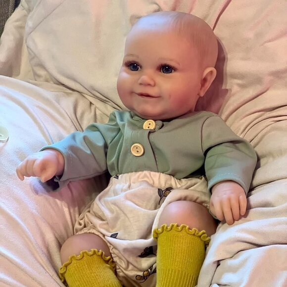 🆕20Inch Realistic Soft Vinyl With Weighted Cloth Body Toddler Girl Reborn Baby - Picture 3 of 12